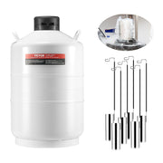 Liquid Nitrogen Tank, 20 L Aluminum Alloy Liquid Nitrogen Container, LN2 Tank Dewar with 6 Canisters and V952-CZXYDG20L000J251UV0