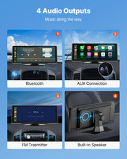 Car Stereo Radio CarPlay Touchscreen 254 mm Apple Android Auto Bluetooth V952-CZZKP10INCHBWKF1U001V9