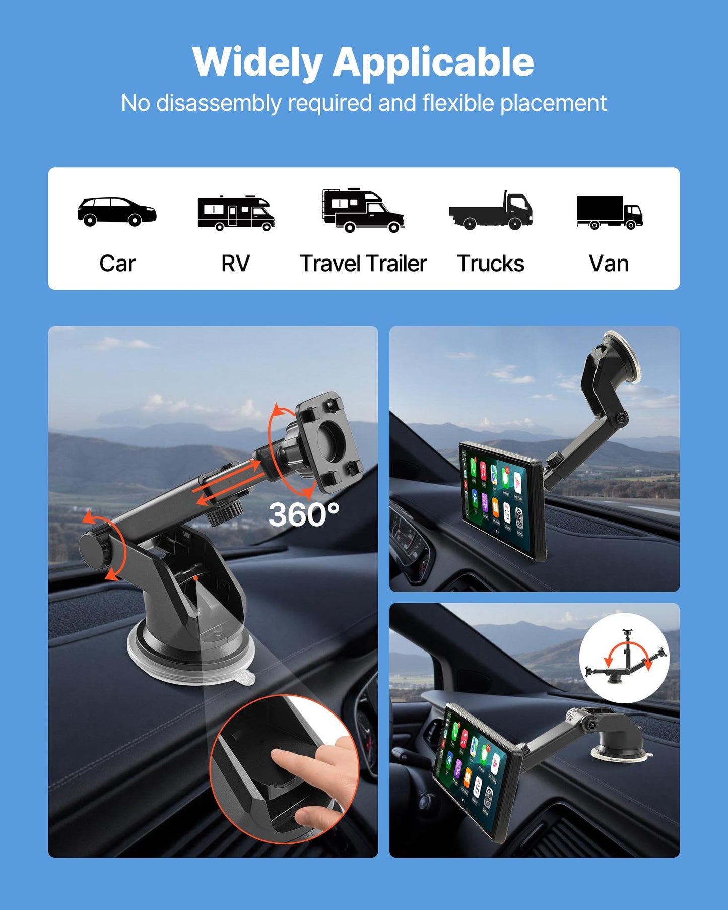 Car Stereo Radio CarPlay Touchscreen 254 mm Apple Android Auto Bluetooth V952-CZZKP10INCHBWKF1U001V9