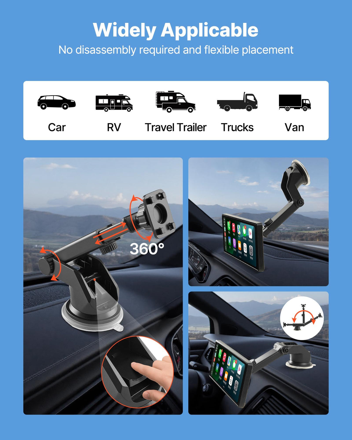 Car Stereo Radio CarPlay Touchscreen 254 mm Apple Android Auto Bluetooth V952-CZZKP10INCHBWKF1U001V9
