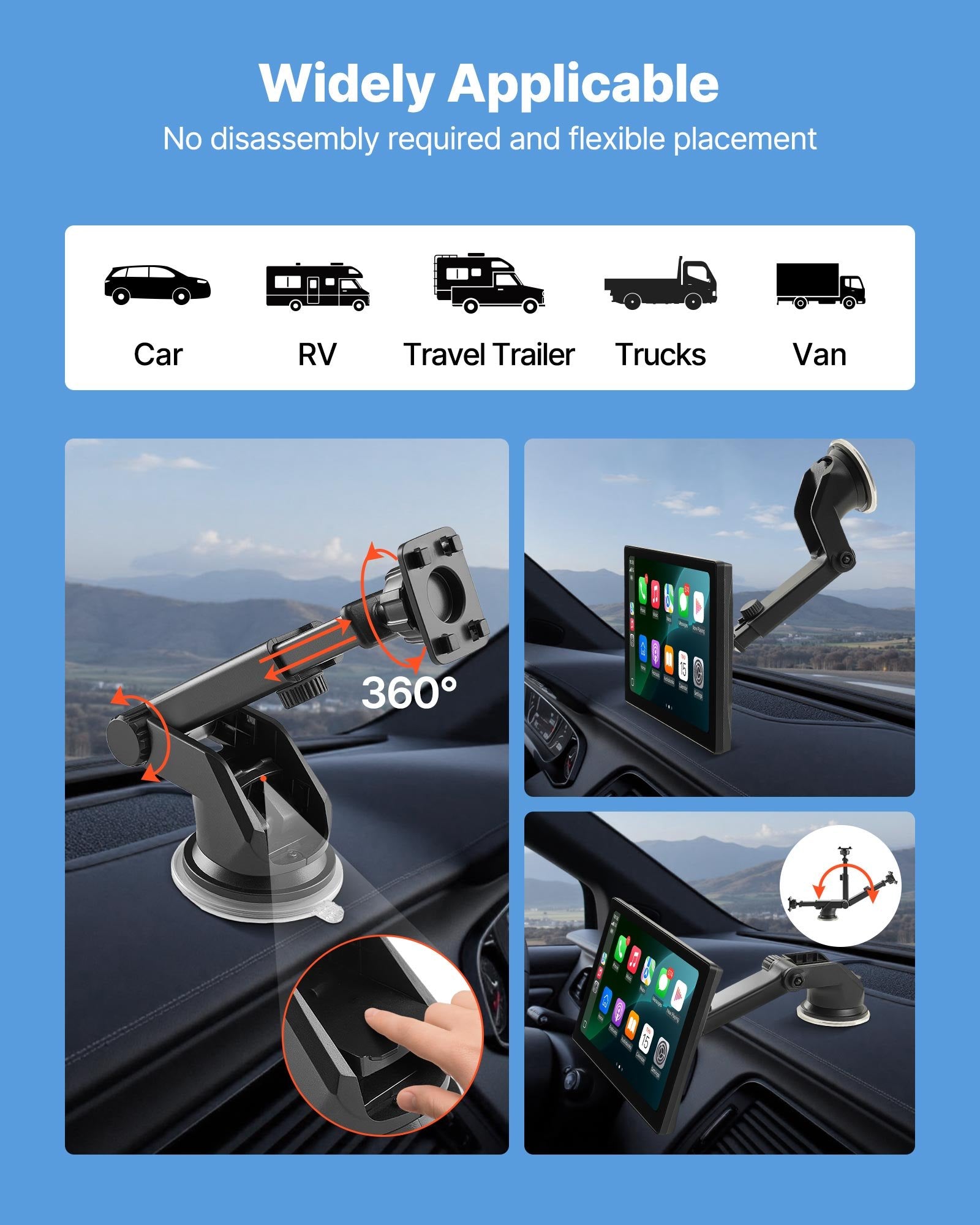 Car Stereo Radio CarPlay Touchscreen 228.6 mm Apple Android Backup Camera V952-CZZKP9INCHBD3G8EV001V9
