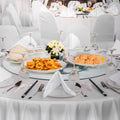 76.8 cm Glass Lazy Susan Turntable, Tempered Glass Dining Table Centerpiece with 6 Rotating Wheels, 360 V952-CZZP30YCBLTMNYA7MV0