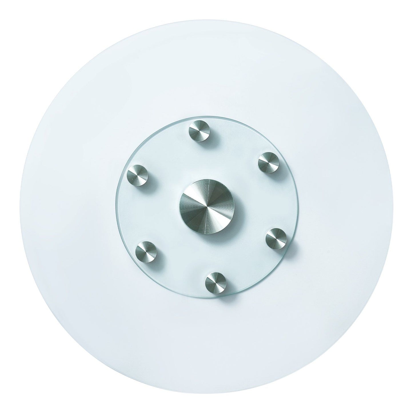 76.8 cm Glass Lazy Susan Turntable, Tempered Glass Dining Table Centerpiece with 6 Rotating Wheels, 360 V952-CZZP30YCBLTMNYA7MV0
