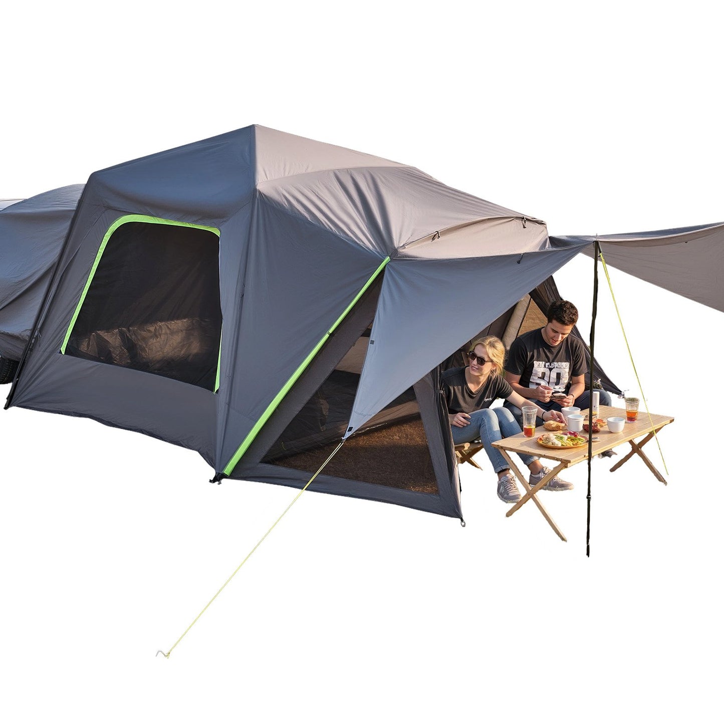 SUV Tent for Camping, 10FT L x 10FT W, Waterproof PU2000mm Spacious Double Layer Design for 5-8 Person, SUV V952-CZZPCHK1010F0ER65V0