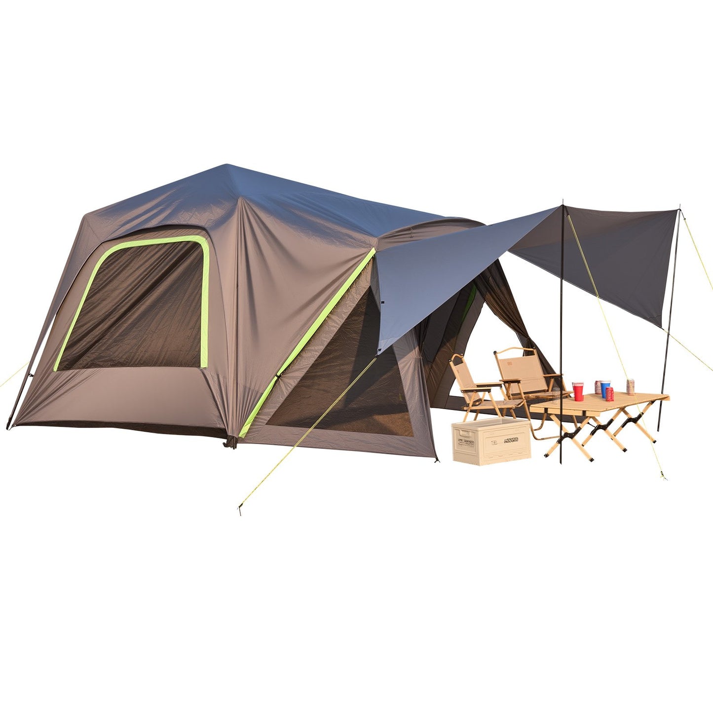 SUV Tent for Camping, 10FT L x 10FT W, Waterproof PU2000mm Spacious Double Layer Design for 5-8 Person, SUV V952-CZZPCHK1010F0ER65V0