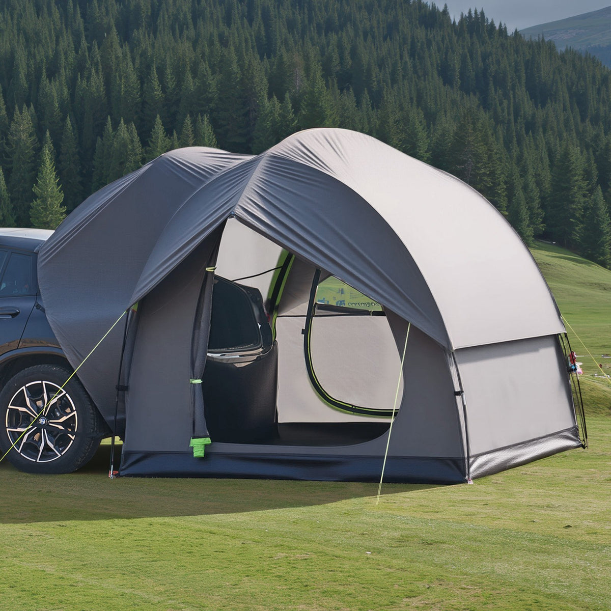 SUV Tent for Camping, 8FT L x 8FT W, Waterproof PU2000mm Spacious Double Layer Design for 5-8 Person, SUV V952-CZZPCHK88FT03MD8MV0