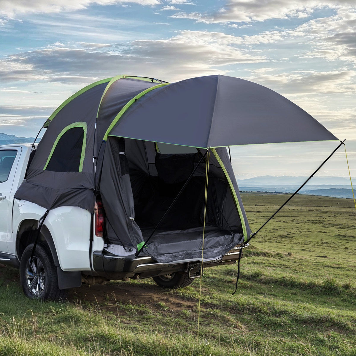 Truck Tent 8.0-8.2ft Waterproof PU2000 Truck Bed Camping Tent 2-3 Person V952-CZZPDZYPK808P1AXAV0