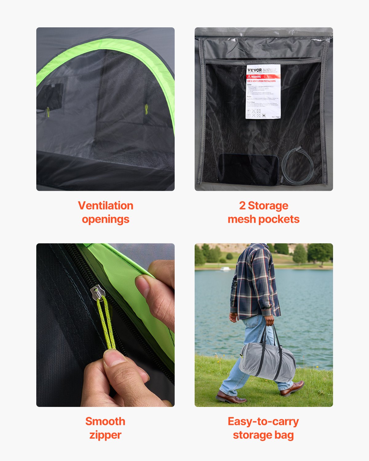 Truck Tent 5.0-5.2ft Waterproof PU2000 Truck Bed Camping Tent 2-3 Person V952-CZZPPTK5052FJ0PSSV0