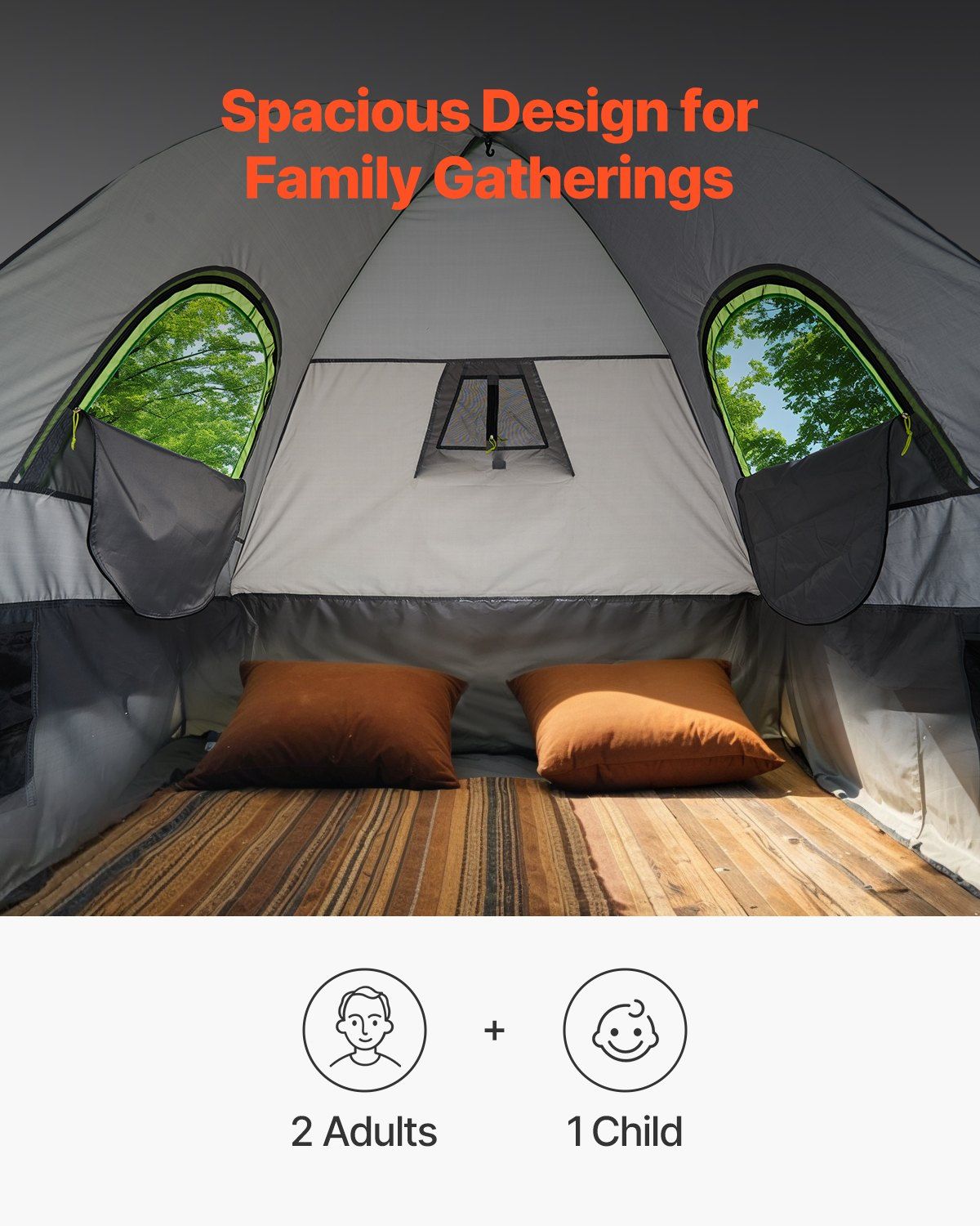 Pickup Truck Tent, Fit 6.4-6.7 ft Truck Tents for Camping, Waterproof PU2000 2-3 Person Sleeping Truck Bed V952-CZZPPTK6467FOZDKIV0
