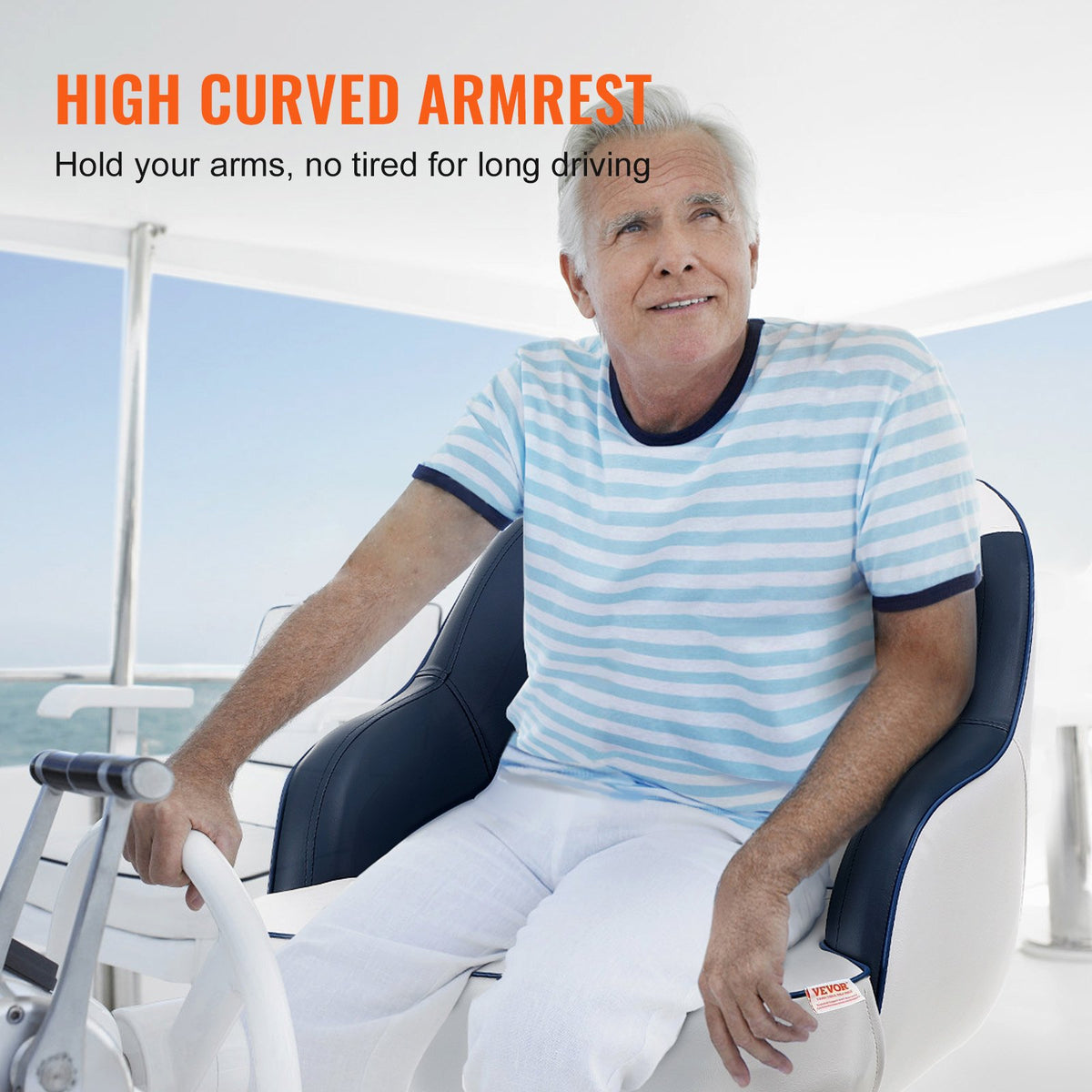 Captain Bucket Seat, Pontoon Boat Seat with Thickened Sponge Padding, Boat Captain Chair for Fishing Boat, V952-CZZYZDWFZBKFU6O5SV0