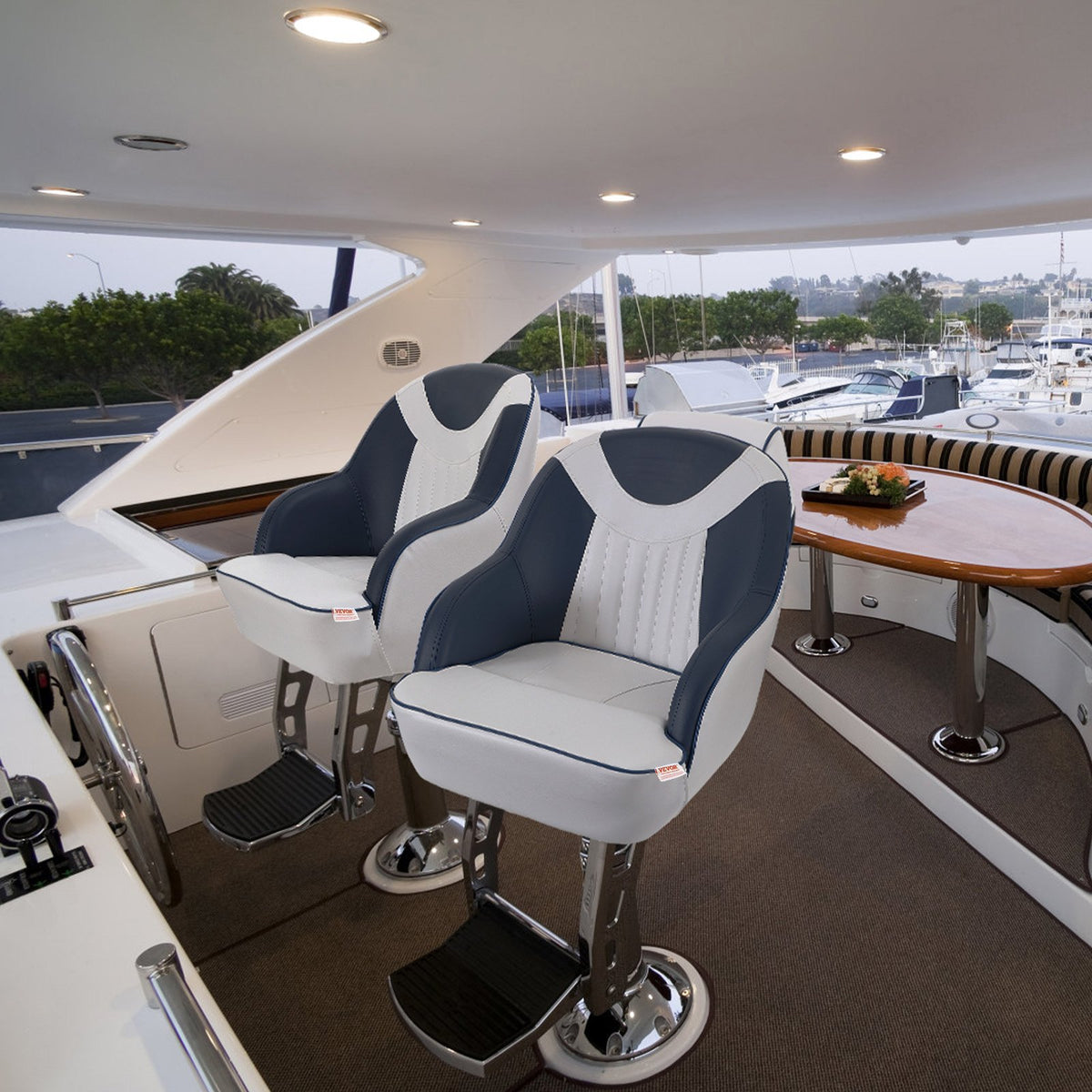 Captain Bucket Seat, Pontoon Boat Seat with Thickened Sponge Padding, Boat Captain Chair for Fishing Boat, V952-CZZYZDWFZBKFU6O5SV0