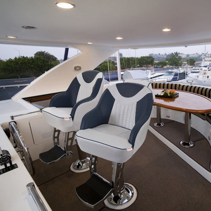 Captain Bucket Seat, Pontoon Boat Seat with Thickened Sponge Padding, Boat Captain Chair for Fishing Boat, V952-CZZYZDWFZBKFU6O5SV0