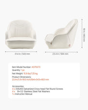 Boat Seat, Low Backrest, Boat Seat Captain Bucket Seat with Thickened Sponge Cushion & Waterproof PVC V952-CZZYZDWFZBSBJKGMK001V0