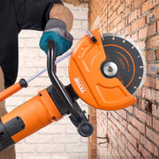 Electric Concrete Saw, 9 in, 2000 W 15 A Motor Circular Saw Cutter with 3.5 in Cutting Depth, Wet/Dry Disk V952-D1800W9IN35INLPBQV3