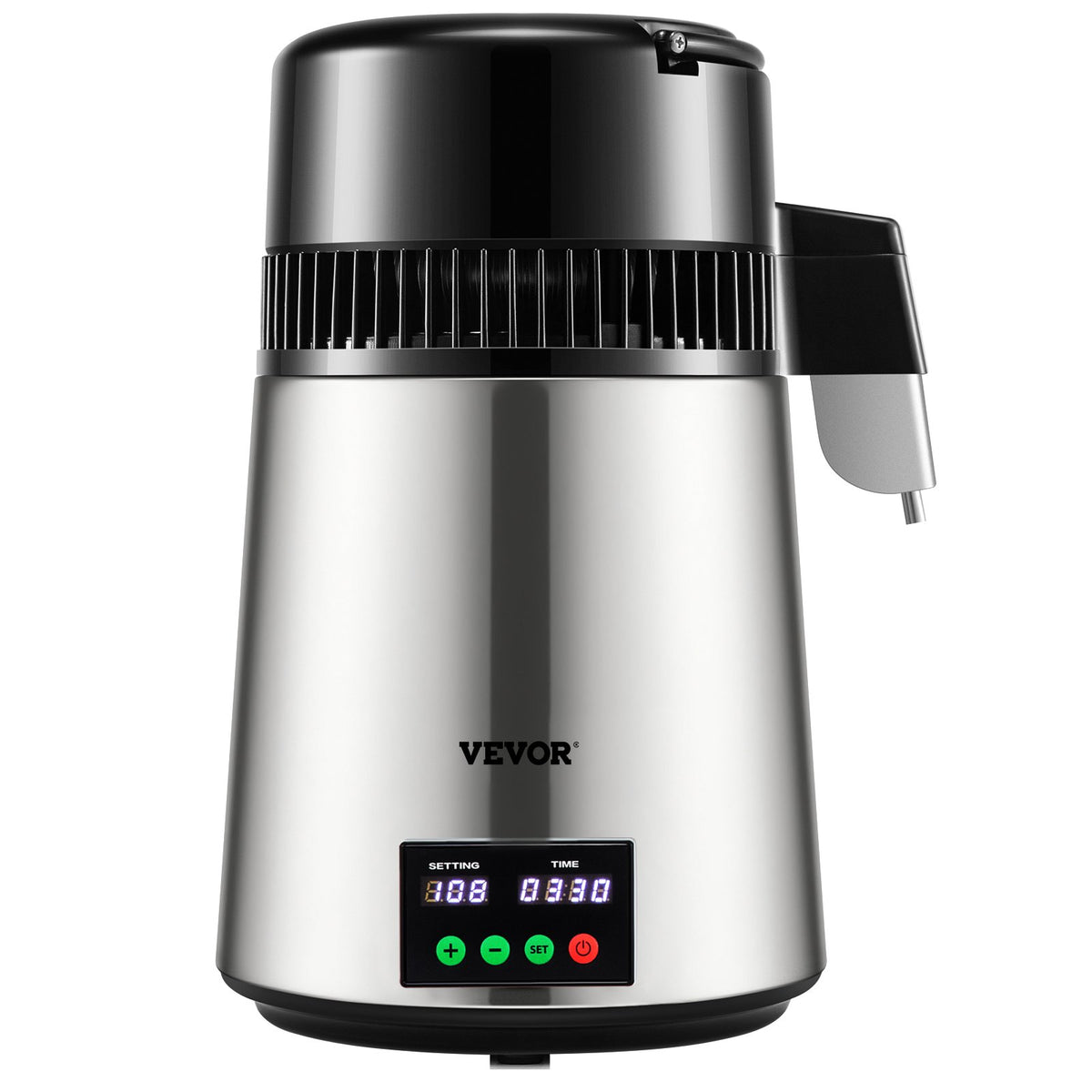 4L Water Distiller 1L/H Distilled Water Maker Timing & Temp Display Silver V952-D1LH1LH4L220VVD15V3
