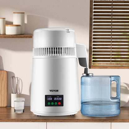 4L Water Distiller 1L/H Distilled Water Maker Timing & Temp Display White V952-D1LH4L1LH220VTOAVV3