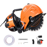 Electric Concrete Saw, 14 in, 2000 W Motor Circular Saw Cutter with Max. 5 in Adjustable Cutting Depth, Wet V952-D3200W14IN5INYGWJV3