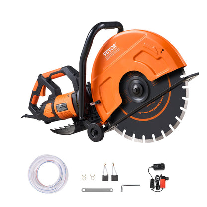 Electric Concrete Saw, 16 in, 2800 W 15 A Motor Circular Saw Cutter with Max. 6 in Adjustable Cutting Depth, V952-D3200W16IN6INQIFQV3