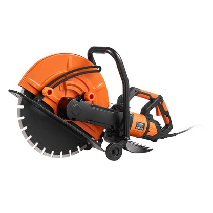 Electric Concrete Saw, 16 in, 2800 W 15 A Motor Circular Saw Cutter with Max. 6 in Adjustable Cutting Depth, V952-D3200W16IN6INQIFQV3