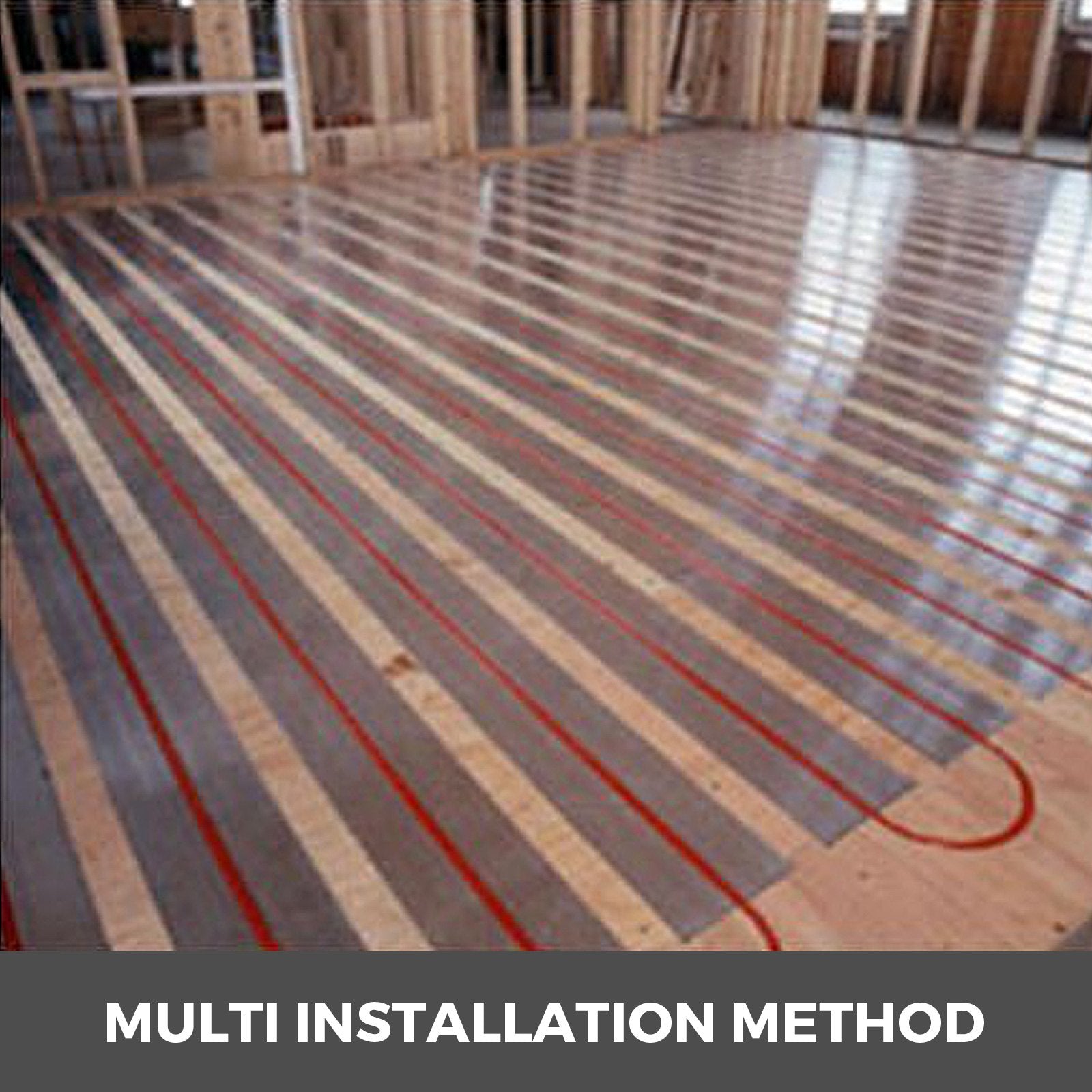 Radiant Floor Heat Transfer Plates 4' 50 pcs Omega Aluminum for 1/2" PEX V952-DBCND4FTPEX50PCS1V0