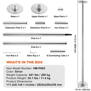 Professional Dancing Pole, Spinning Static Dancing Pole Kit, Portable Removable Pole, 45mm Heavy-Duty V952-DBDJYXYS8610L449GV0