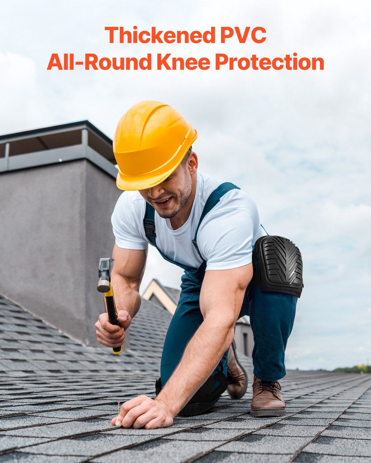 Knee Pads for Work, Heavy Duty Construction Knee Pads with Adjustable Straps & Rivets, Thick Gel Knee Pads V952-DBHXDKHXHS00VGXFXV0