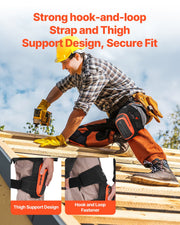 Knee Pads for Work, Extended Heavy Duty Construction Knee Pads with 2 Extension Straps, Anti-slip Foam Gel V952-DBHXHSCSJZKH76BTFV0