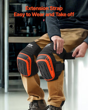 Knee Pads for Work, Extended Heavy Duty Construction Knee Pads with 2 Extension Straps, Anti-slip Foam Gel V952-DBHXHSCSJZKH76BTFV0