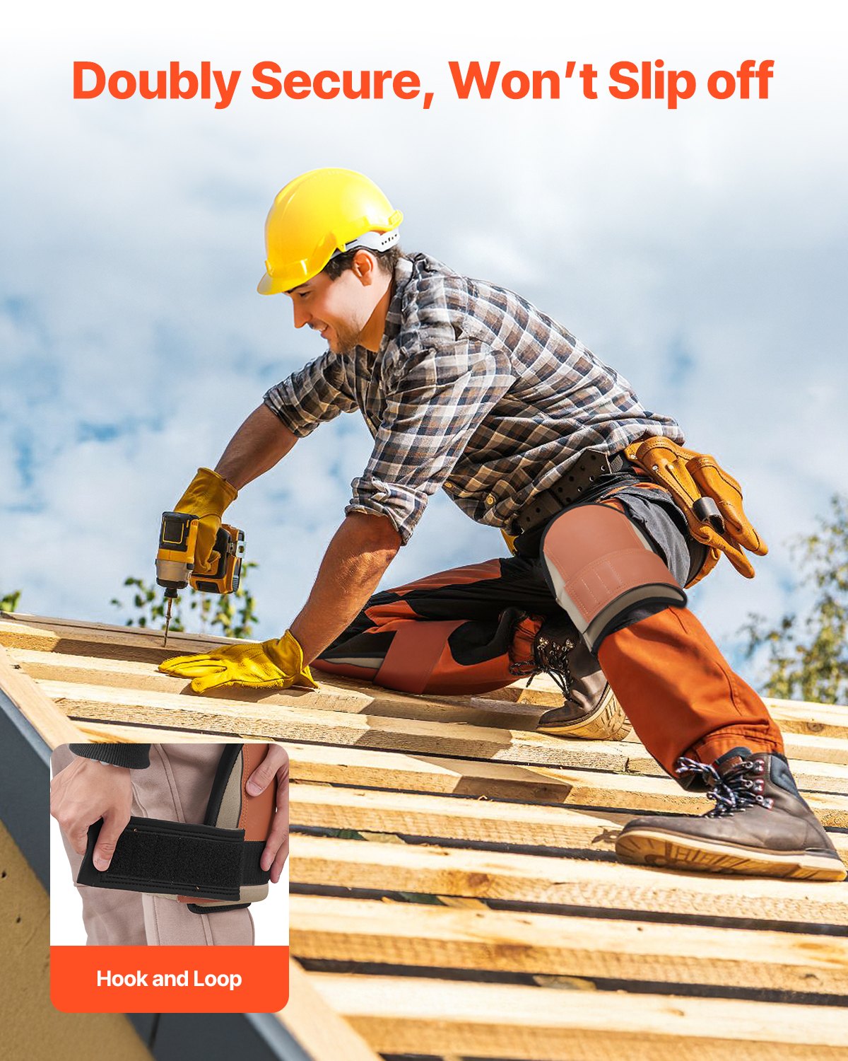 Knee Pads for Work, Durable Leather Construction Pads, Machine Washable Work Knee Pads, Easy to Wear and Take V952-DBHXHSZSPGHXKJ78JV0