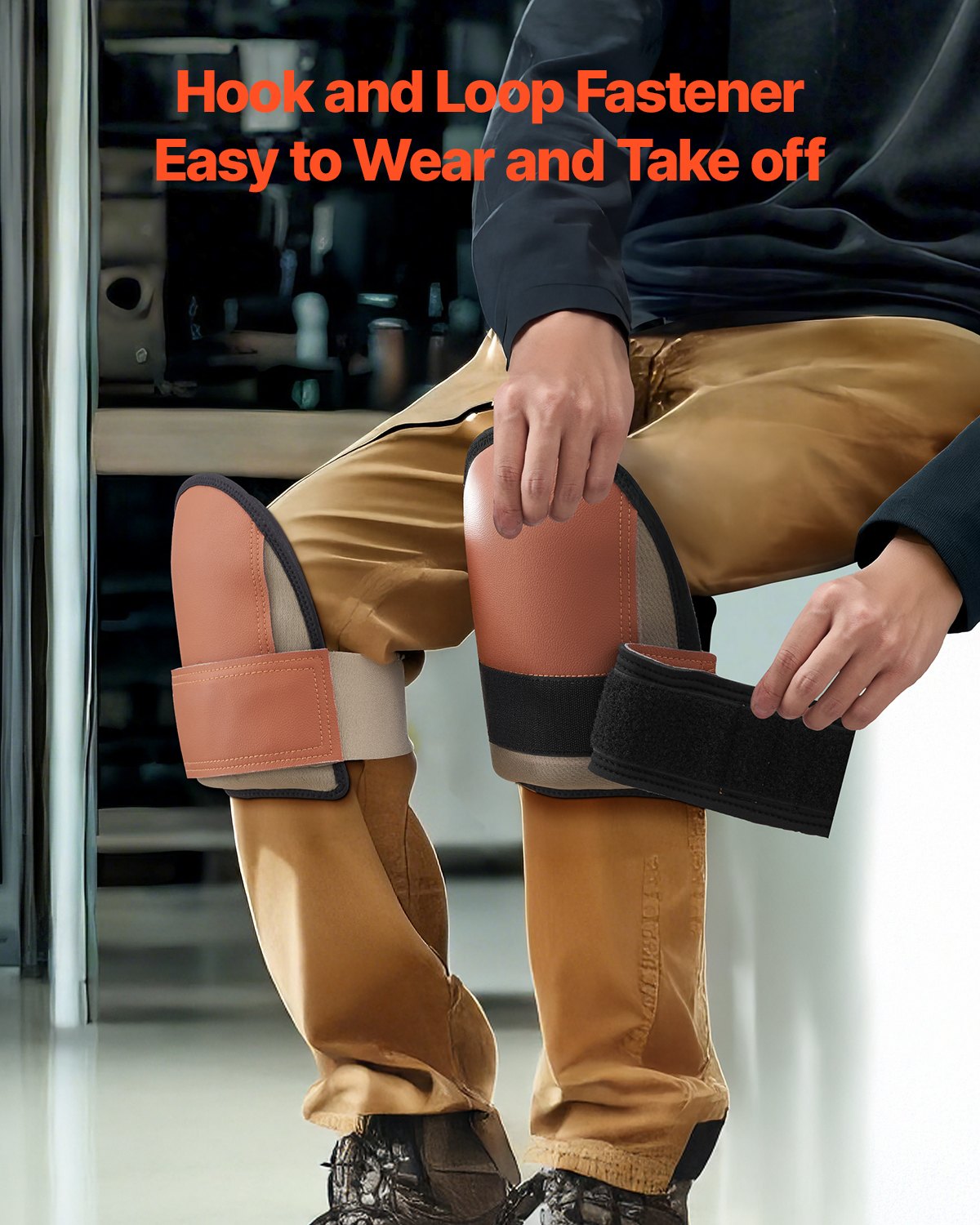 Knee Pads for Work, Durable Leather Construction Pads, Machine Washable Work Knee Pads, Easy to Wear and Take V952-DBHXHSZSPGHXKJ78JV0
