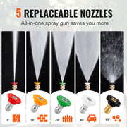 1/4'' High Pressure Washer Gun 4350PSI Power Wash Foam Spray w/ Nozzle V952-DBJQ3000PSIM2NU2HV0