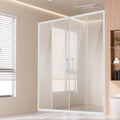 Semi-frameless Double Sliding Shower Door SGCC Tempered Glass 1/4" Chrome V952-DBKSMTLYSM6MDOGXSV0