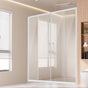 Semi-frameless Double Sliding Shower Door SGCC Tempered Glass 1/4" Chrome V952-DBKSMTLYSM6MDOGXSV0
