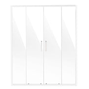 Semi-frameless Double Sliding Shower Door SGCC Tempered Glass 1/4" Chrome V952-DBKSMTLYSM6MDOGXSV0