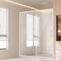 Semi-frameless Shower Door 57.7-59" x 70" SGCC Tempered Glass 1/4" Chrome V952-DBKSYMTLYSM6LNGAYV0