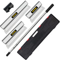 Skimming Blade Set,10"+16"+24" Blades + 35"-78" Extension Handle, European Stainless Steel Construction V952-DBSNZGD101624KO0VV0
