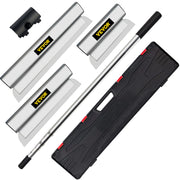 Skimming Blade Set,10"+16"+24" Blades + 35"-78" Extension Handle, European Stainless Steel Construction V952-DBSNZGD101624KO0VV0