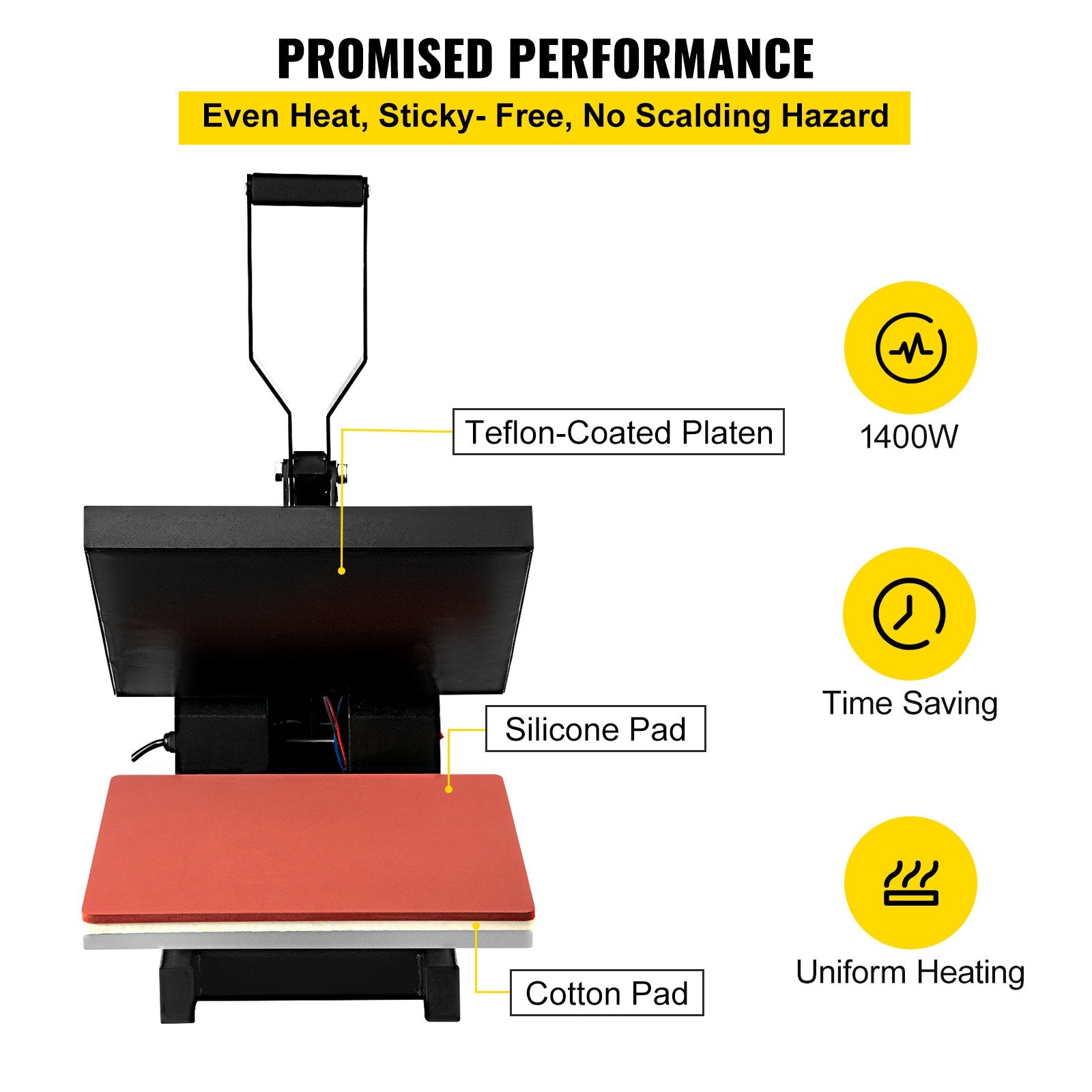 Heat Press 15X15 Inch Heat Press Machine Industrial Quality Power T Shirt Heat Press Sublimation Machine V952-DBTHJ15X15RZYTHJ1V3