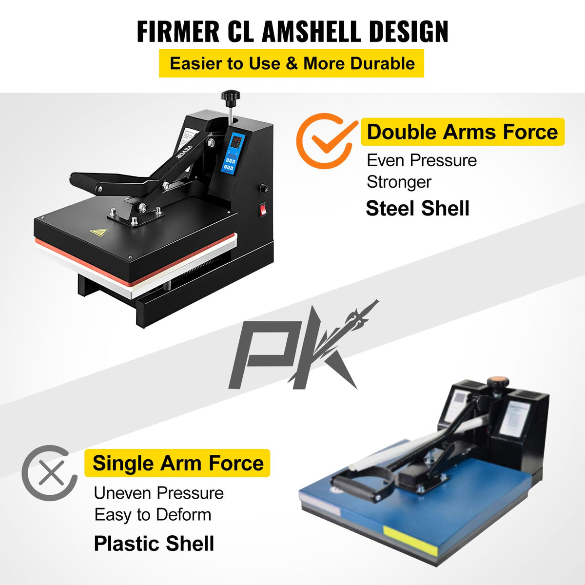 Heat Press 15X15 Inch Heat Press Machine Industrial Quality Power T Shirt Heat Press Sublimation Machine V952-DBTHJ15X15RZYTHJ1V3
