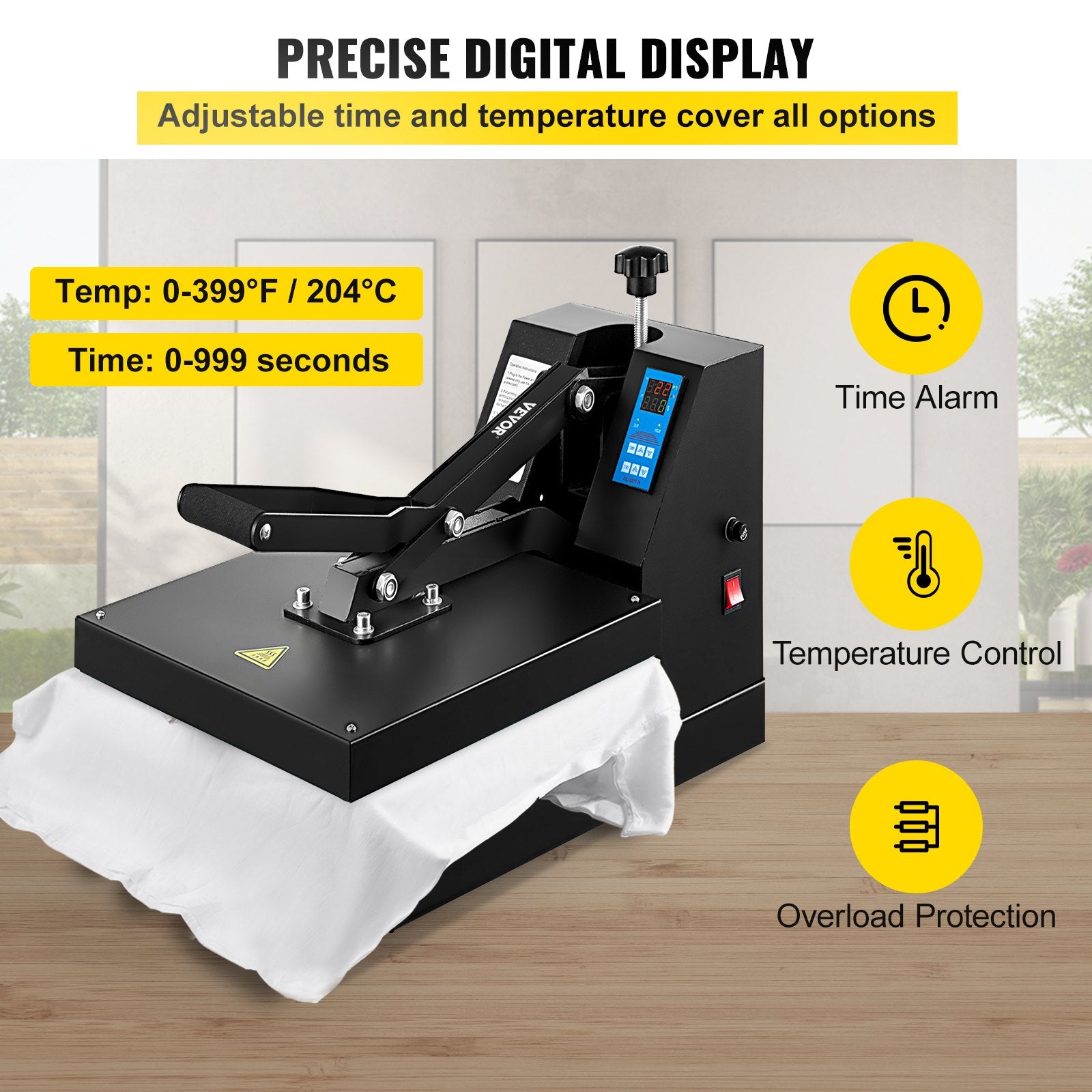 Heat Press 15X15 Inch Heat Press Machine Industrial Quality Power T Shirt Heat Press Sublimation Machine V952-DBTHJ15X15RZYTHJ1V3