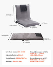 Floor Chair, 6-Position Adjustable Meditation Chair with Back Support, Folding Sofa Chair for Reading TV V952-DBYQBKWFS000DD52CV0