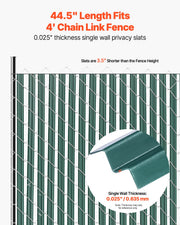 Bottom Locking Privacy Slats, Single-Wall Vertical Bottom-Locking Slats for Chain-Link Fence, High-Density V952-DBYSBTDBPE4FL2OHIV0