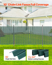 Bottom Locking Privacy Slats, Single-Wall Vertical Bottom-Locking Slats for Chain-Link Fence, High-Density V952-DBYSBTDBPE4FL2OHIV0