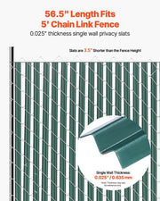 Bottom Locking Privacy Slats, Single-Wall Vertical Bottom-Locking Slats for Chain-Link Fence, High-Density V952-DBYSBTDBPE5FG3HV0V0