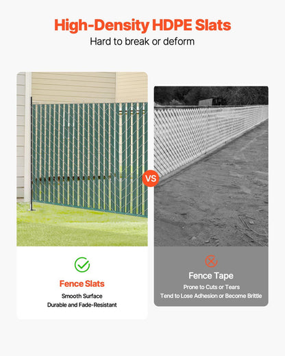Bottom Locking Privacy Slats, Single-Wall Vertical Bottom-Locking Slats for Chain-Link Fence, High-Density V952-DBYSBTDBPE5FG3HV0V0