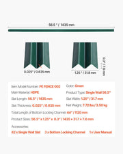 Bottom Locking Privacy Slats, Single-Wall Vertical Bottom-Locking Slats for Chain-Link Fence, High-Density V952-DBYSBTDBPE5FG3HV0V0