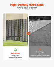 Bottom Locking Privacy Slats, Single-Wall Vertical Bottom-Locking Slats for Chain-Link Fence, High-Density V952-DBYSBTDBPE6FQ52L1V0