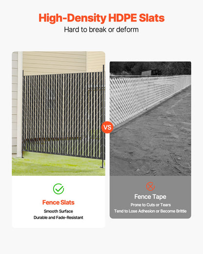 Bottom Locking Privacy Slats, Single-Wall Vertical Bottom-Locking Slats for Chain-Link Fence, High-Density V952-DBYSBTDBPE6FQ52L1V0