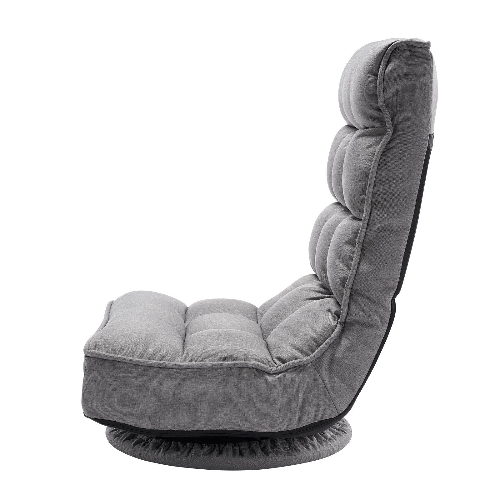 Swivel Floor Gaming Chair, 360-Degree Rotating Floor Chair with 4 Adjustable Position Folding Backrest and V952-DBYXZKWFS000O4SU9V0