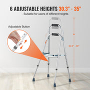 Folding Hemi Walker One Arm Mobility Walker for Senior & Adjustable Height V952-DBZXCL000000VUTKPV0